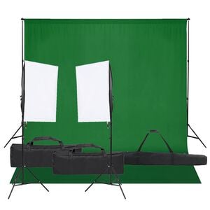 vidaXL Kit de studio photo avec &eacute;clairage et toile de fond