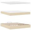 VidaXL Cadre de lit ottoman avec matelas cr&egrave;me 160x200 cm tissu