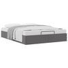 vidaXL Cadre de lit ottoman sans matelas gris 140x190 cm similicuir