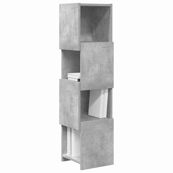 vidaXL Meuble d'angle Gris b&eacute;ton 25,5x25x102cm Bois d'ing&eacute;nierie