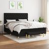 vidaXL Sommier &agrave; lattes de lit avec matelas Noir 160x200 cm Tissu