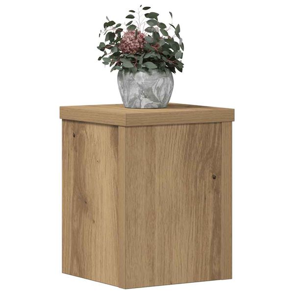 vidaXL Supports pour plantes 2 pcs ch&ecirc;ne artisanal bois d'ing&eacute;nierie