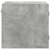 vidaXL Tables de chevet et portes vitr&eacute;es 2 pcs gris b&eacute;ton 35x37x35 cm