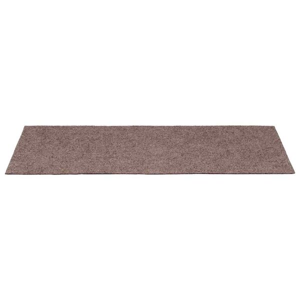 vidaXL Tapis d'escalier autocollants 15 pi&egrave;ces 65 x 21 x 4 cm marron clair Bord rectangulaire