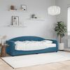 vidaXL Lit de jour avec matelas bleu 80x200 cm velours