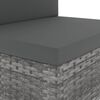 vidaXL Salon de jardin 6 pcs Résine tressée Gris