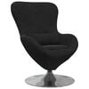 vidaXL Fauteuil œuf Noir 63 x 73 x 90 cm Velours