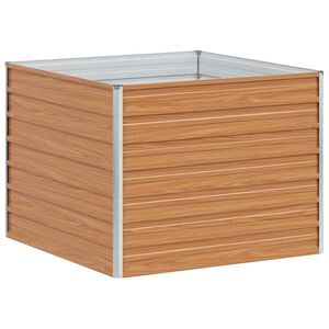 vidaXL Lit sur&eacute;lev&eacute; de jardin 100x100x77 cm Acier galvanis&eacute; Argent&eacute;