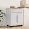 vidaXL Chariot de cuisine FLORO Blanc 72,5 x 45 x 80 cm