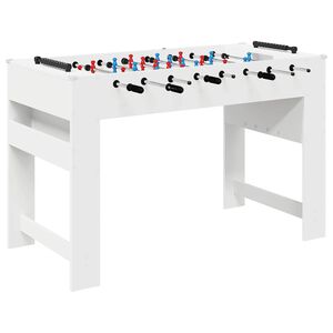 vidaXL Table de Foosball Blanc 125 x 60,5 x 80 cm Bois d'ing&eacute;nierie