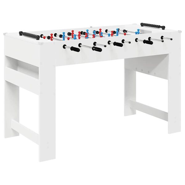 vidaXL Table de Foosball Blanc 125 x 60,5 x 80 cm Bois d'ing&eacute;nierie