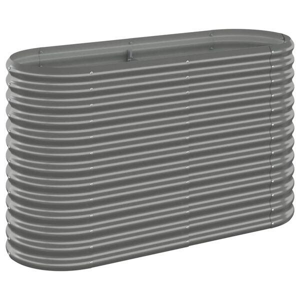 vidaXL Lit surélevé de jardin Acier galvanisé 114x40x68 cm gris