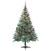 vidaXL Sapin de No&euml;l artificiel avec 150 LED Vert 150 cm PVC et Acier
