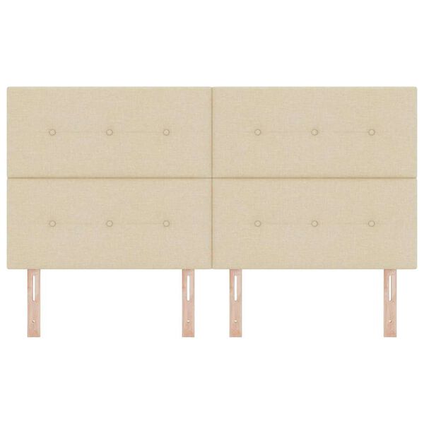 vidaXL T&ecirc;te de lit r&eacute;glable en hauteur Cr&egrave;me 180 cm tissu