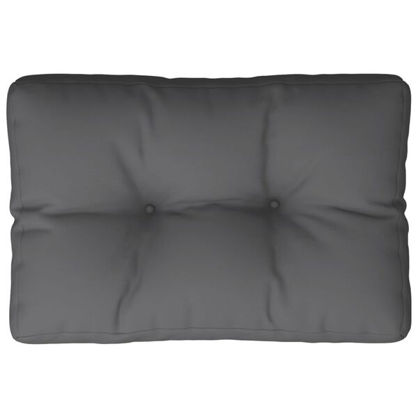 vidaXL Coussin de palette anthracite 60x40x12 cm tissu