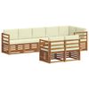 vidaXL Ensembles de canap&eacute;s avec coussin 8 pcs Naturel et Cr&egrave;me