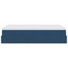 vidaXL Cadre de lit ottoman avec matelas bleu 120x200 cm tissu