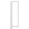 vidaXL Pieds de table de bar en forme de T, 2 pi&egrave;ces, blanc, 40 x 35 x (110-111) cm, acier