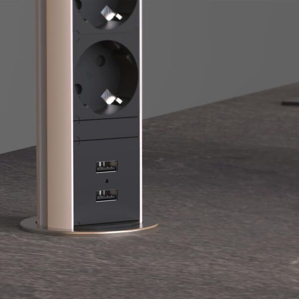 SCH&Uuml;TTE Prise int&eacute;gr&eacute;e &agrave; 3 voies E1 Noir