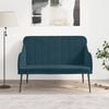 vidaXL Banc Bleu 110x76x80 cm Velours