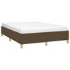 vidaXL Cadre de lit sans matelas marron fonc&eacute; 140x200 cm tissu
