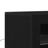 vidaXL Buffet LED Ch&ecirc;ne noir 60,5 x 37 x 100 cm Bois d'ing&eacute;nierie