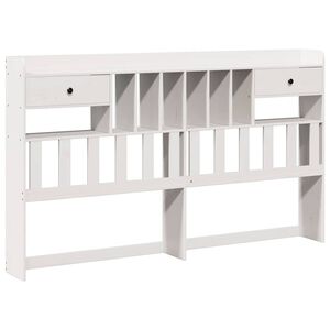 vidaXL T&ecirc;te de lit avec rangement blanc 180 cm bois massif de pin