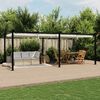 vidaXL Tonnelle de jardin avec toit r&eacute;tractable cr&egrave;me 3x6 m aluminium