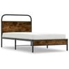 vidaXL Cadre de lit sans matelas 100x190 cm ch&ecirc;ne fum&eacute; bois ing&eacute;nierie
