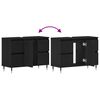 vidaXL Meuble de Lavabo de Salle de Bain Chêne noir 80 x 33 x 60 cm