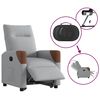 vidaXL Fauteuil inclinable &eacute;lectrique gris clair tissu