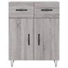 vidaXL Buffet haut Sonoma gris 69,5x34x180 cm Bois d'ing&eacute;nierie