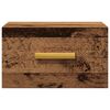 vidaXL Table de chevet murale vieux bois 35x35x20 cm