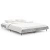 vidaXL Cadre de lit sans matelas gris b&eacute;ton 140x190 cm