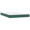 vidaXL Sommier &agrave; lattes de lit et matelas vert fonc&eacute; 160x210cm velours