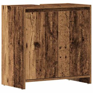 vidaXL Armoire lavabo de salle de bain vieux bois 60x33x60 cm