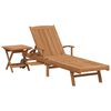 vidaXL Transat 2 pc Bois de teck massif Marron