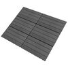 vidaXL Carreau de terrasse 6 pcs Gris 60 x 30 cm WPC