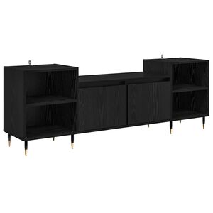 vidaXL Meuble TV Ch&ecirc;ne noir 160 x 35 x 55 cm Bois d'ing&eacute;nierie