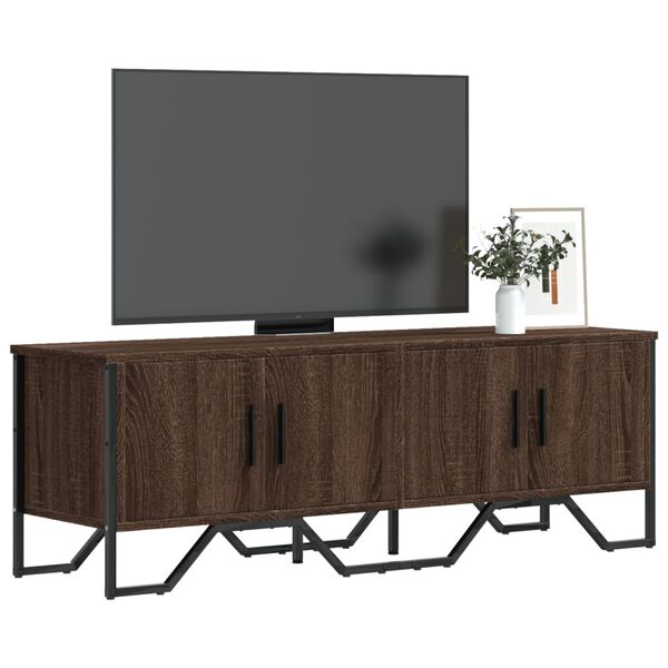 vidaXL Meuble TV chêne marron 122x34x41 cm bois d'ingénierie