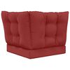 vidaXL Coussin de canap&eacute; d'ext&eacute;rieur 3 pcs Bordeaux Polyester