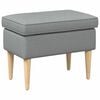 vidaXL Pouf Gris clair 55 x 35 x 41 cm Polyester