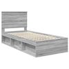 vidaXL Cadre de lit Gris Sonoma 100 x 200 cm Bois de pin massif