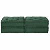 vidaXL Canapé modulaire 2 pcs Vert 140 x 70 x 36 cm tissu