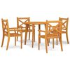 vidaXL Ensemble à manger de jardin 5 pcs Bois d'acacia solide