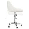 vidaXL Chaise pivotante de salle à manger Blanc Similicuir
