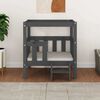 vidaXL Lit pour chien Gris 65,5x50,5x70 cm Bois de pin solide