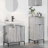 vidaXL Ensemble de mobilier de salle de bain 2 pcs Gris Sonoma