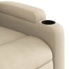 vidaXL Fauteuil de massage inclinable Cr&egrave;me Tissu