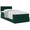 vidaXL Cadre de lit ottoman avec matelas vert fonc&eacute; 90x200 cm velours